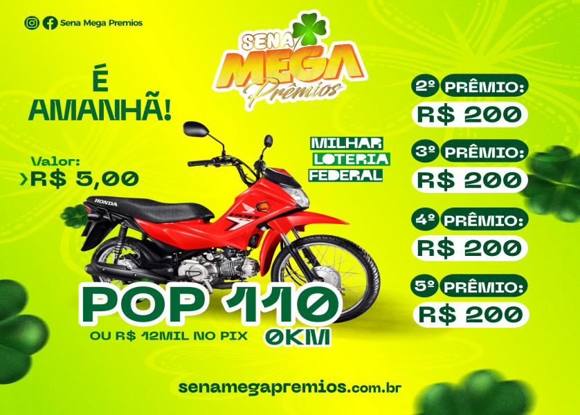 Pop 110 0Km ou 12 mil Reais 